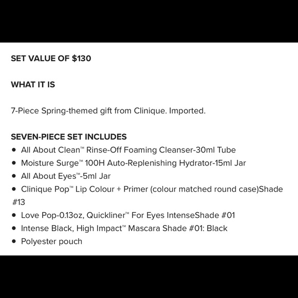 Clinique set check out the photo for information about size - Picture 2 of 2